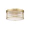 Z-Lite Carnaby Flush Mount, 4-Light, 18 In.W x 8.25 In.H, Modern Gold/Clear Ribbed 7504FR18-MGLD - alternate 4